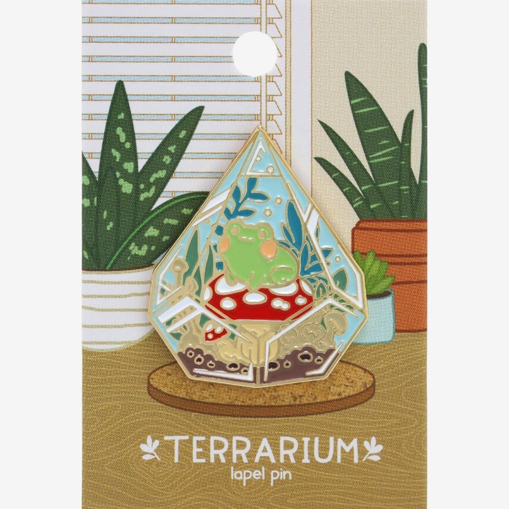 Frog‎ On A Mushroom Terrarium Enamel Pin Boxlunch Exclusive
